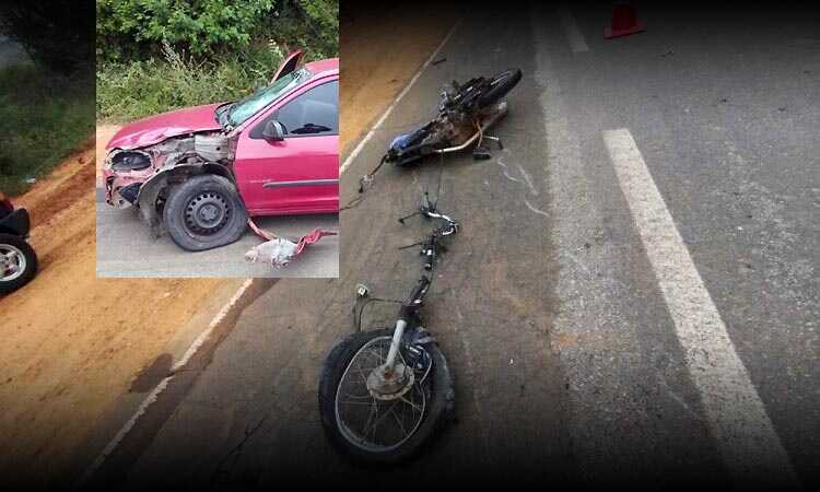Colisão grave entre carro e motocicleta deixa ferido em Caetité